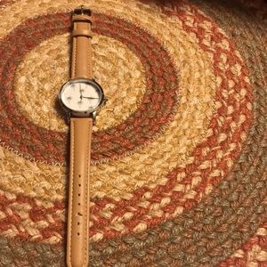 Palm Tree Watch - tan band - New battery